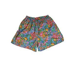 Vintage Jacque & Koko Women's Multi Colorful High Waist Shorts - 26/28